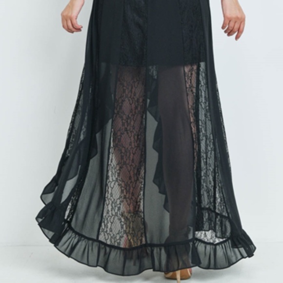Black Lacey Maxi Dress - Picture 6 of 13